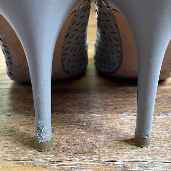 LK Bennett Grey Pumps with Pierced Floral Motif, EU 40 - Picture 12 of 16